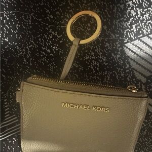 Michael Kors Gold and Beige Leather Wallet